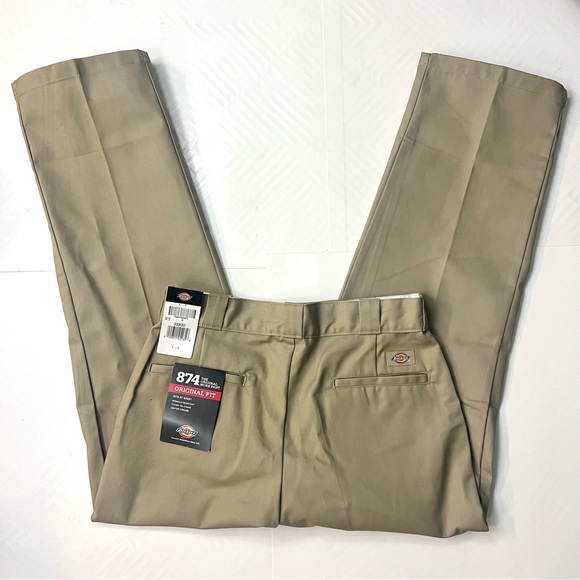 Dickies Khaki Beige 874 Unisex Work Pants NWT - Picture 3 of 8
